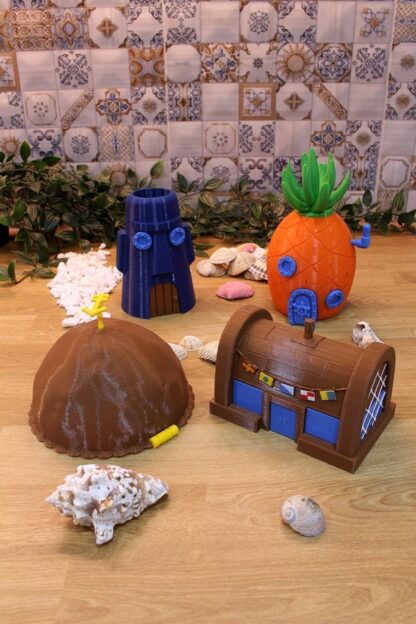 Bikini Köyü Ananas Ev Yengeç Restoran Kaya Evi Moai Aksesuar Seti - Görsel 2