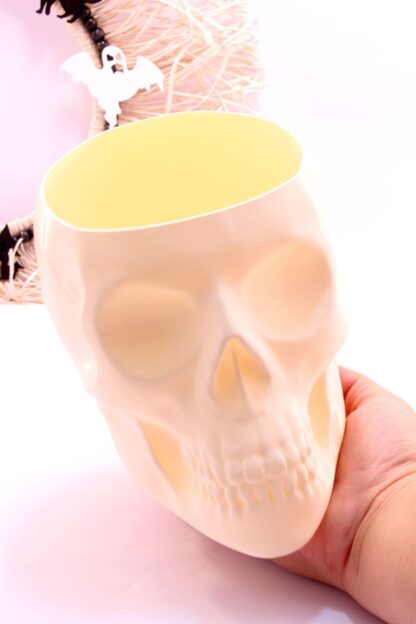 Halloween Cadılar Bayramı Dekoru Süsü Kuru Kafa Skull Kase Dekoratif Obje - Görsel 2