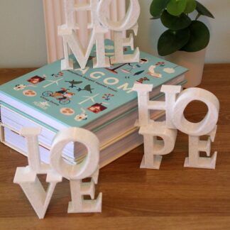 Home Love Hope Dekoratif Yazı Obje Granit Beyaz