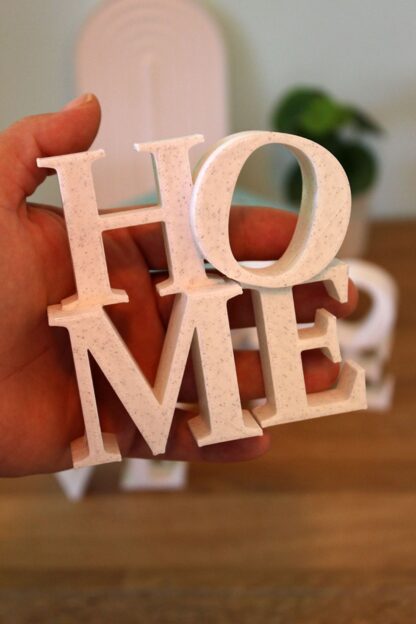 Home Love Hope Dekoratif Yazı Obje Granit Beyaz - Görsel 2