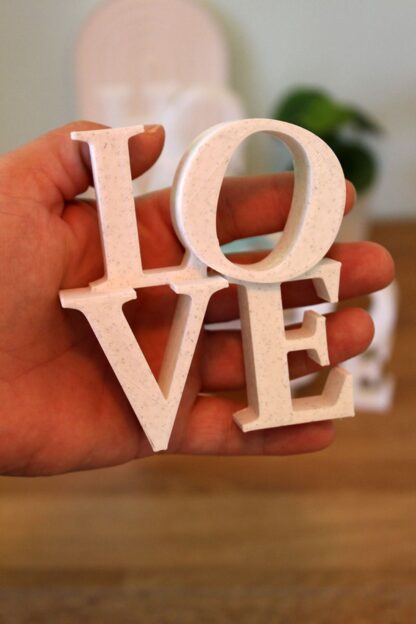 Home Love Hope Dekoratif Yazı Obje Granit Beyaz - Görsel 3