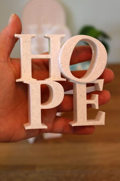 Home Love Hope Dekoratif Yazı Obje Granit Beyaz - Görsel 4