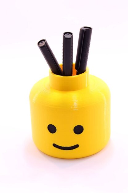 Lego Adam Kafası Benzeri Kalemlik Organizer Dekoratif Obje - Görsel 5