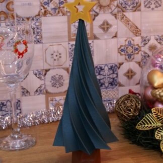 Modern Yılbaşı Noel Çam Ağacı Dekoratif Biblo Zümrüt Yeşil