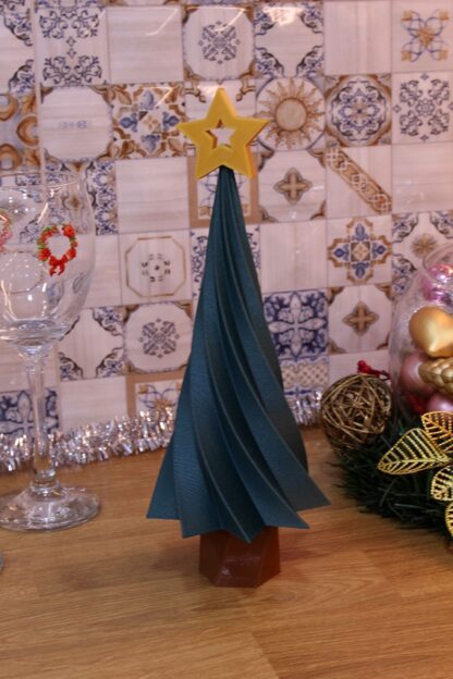 Modern Yılbaşı Noel Çam Ağacı Dekoratif Biblo Zümrüt Yeşil