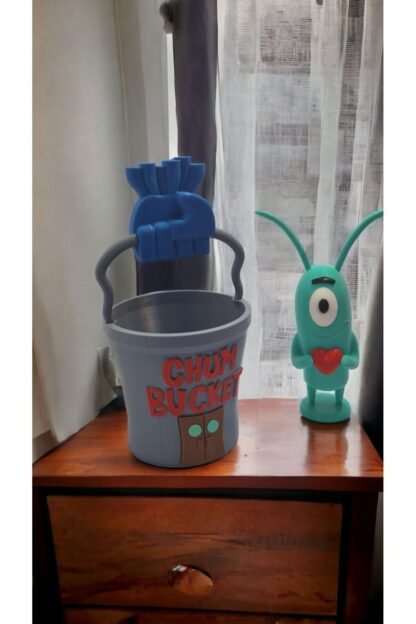 Plankton Kalpli Figür Ve Bucket Evi Dekoratif Obje - Görsel 2