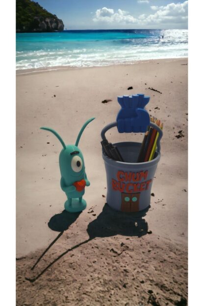 Plankton Kalpli Figür Ve Bucket Evi Dekoratif Obje - Görsel 3