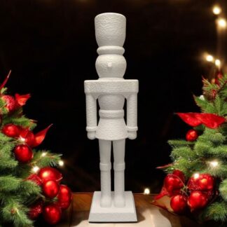 Yılbaşı Süsü Modern Fındıkkıran Nutcracker Dekoratif Obje Beyaz