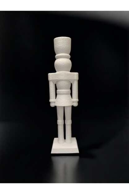 Yılbaşı Süsü Modern Fındıkkıran Nutcracker Dekoratif Obje Beyaz - Görsel 4