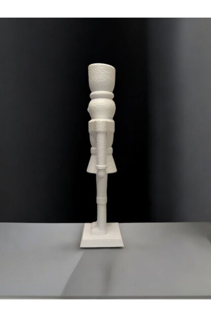Yılbaşı Süsü Modern Fındıkkıran Nutcracker Dekoratif Obje Beyaz - Görsel 5