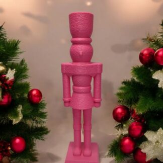 Yılbaşı Süsü Modern Fındıkkıran Nutcracker Dekoratif Obje Pembe