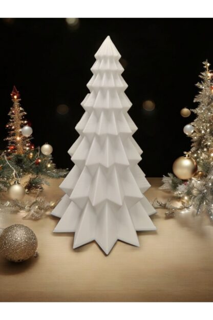 Yılbaşı Süsü Noel Çam Ağacı Dekoratif Obje Beyaz - Görsel 2