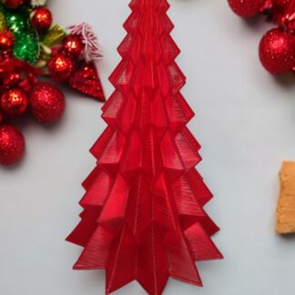 Yılbaşı Süsü Noel Çam Ağacı Dekoratif Obje Transparan Kırmızı