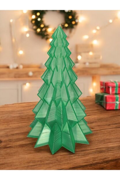 Yılbaşı Süsü Noel Çam Ağacı Dekoratif Obje Transparan Yeşil