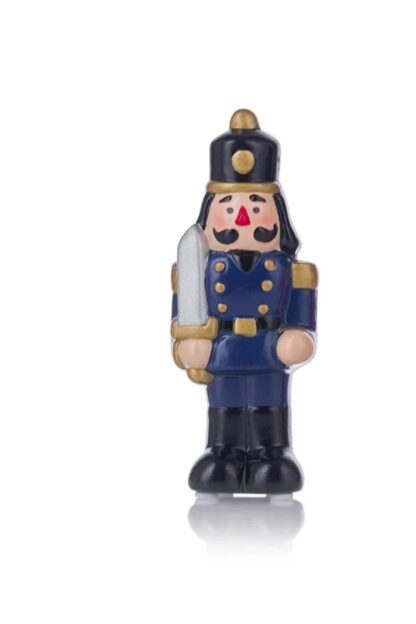Yılbaşı Temalı Fındıkkıran Kurşun Asker Nutcracker Heykelcik Dekoratif Biblo Mavi - Görsel 4
