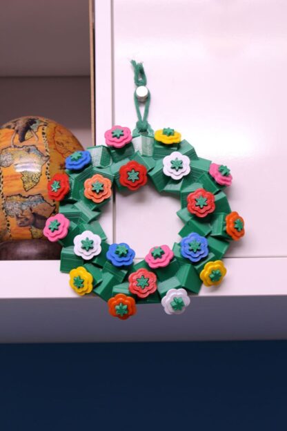 Çiçekli Çelenk Wreath Duvar Dekoru Kapı Süsü - Görsel 3