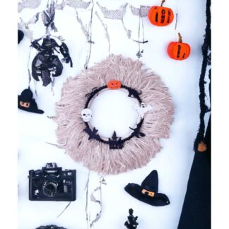 Halloween Cadılar Bayramı Rafya Duvar Dekoru Kapı Süsü