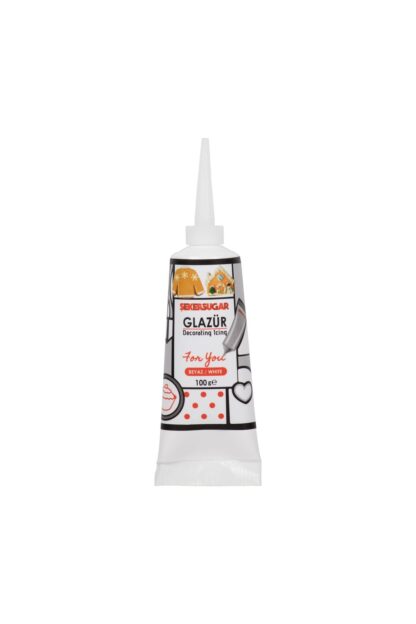 Şeker Sugar Glazür 100gr Kurabiye Süsleme Tüpü Beyaz