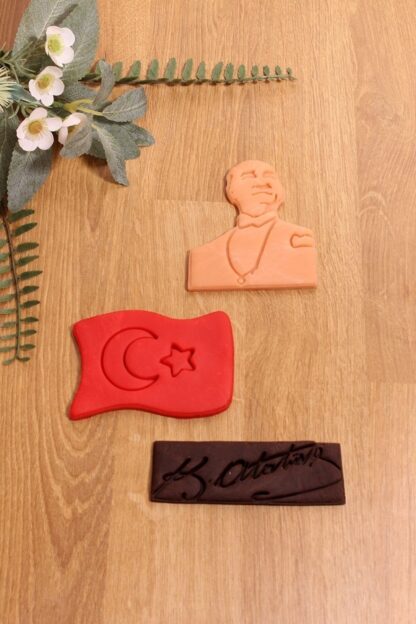 Atatürk Imzası Ve Türk Bayrağı Kurabiye Kalıbı - Görsel 2