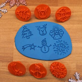 Christmas Noel Yılbaşı Yeni Yıl Polimer Kil Tekstil Baskı Damga Şeker Hamur Şekillendirici