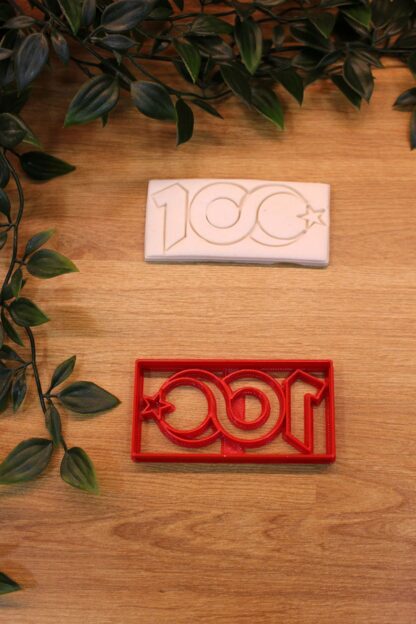 Cumhuriyet 100. Yıl Logosu Kurabiye Kalıbı
