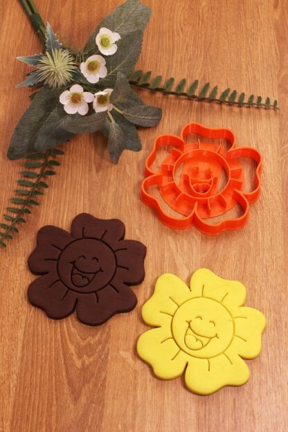 Gülen Çiçek Ay Çiçeği Sunflower Ay Yıldız 3'lü Set Kurabiye Kalıbı - Görsel 5