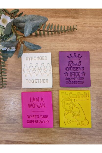 Kadınlar Günü Özel Woman Superpower Stronger Together We Can Do It Hamur Şekillendirici Seti - Görsel 3