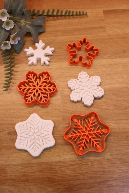 Kar Tanesi Snowflake 3'lü Set Kurabiye Kalıbı