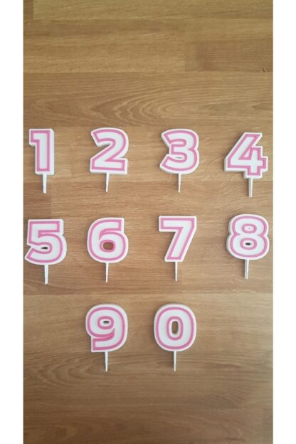 7 Yedi Rakam Mumluk Pasta Dekoru Pembe - Görsel 2