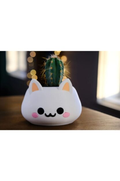 Kawai Sevimli Kedi Saksı - Görsel 2