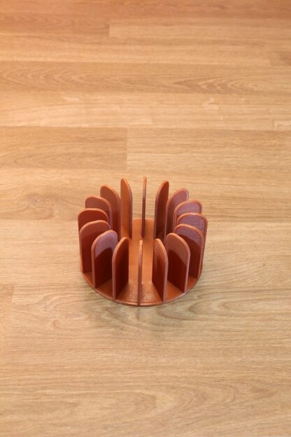 Modern Perdeli Tealight Tutucu Mumluk Bakır Rengi - Görsel 2