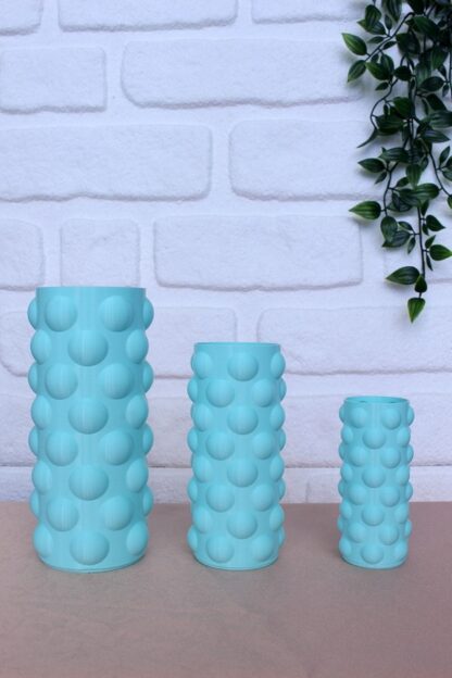 Bubble 3'lü Dekoratif Vazo Su Yeşili - Görsel 2