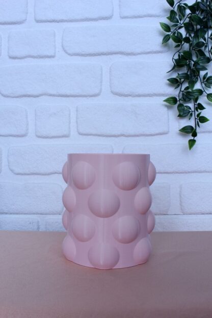 Bubble Dekoratif Vazo Saksı Toz Pembe - Görsel 2