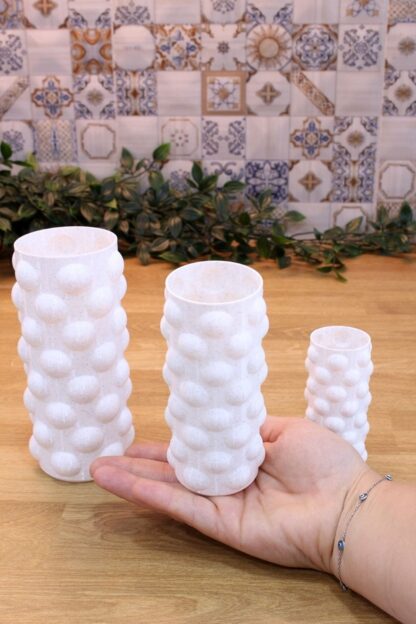 Bubble 3'lü Dekoratif Vazo Granit Görünümlü - Görsel 3