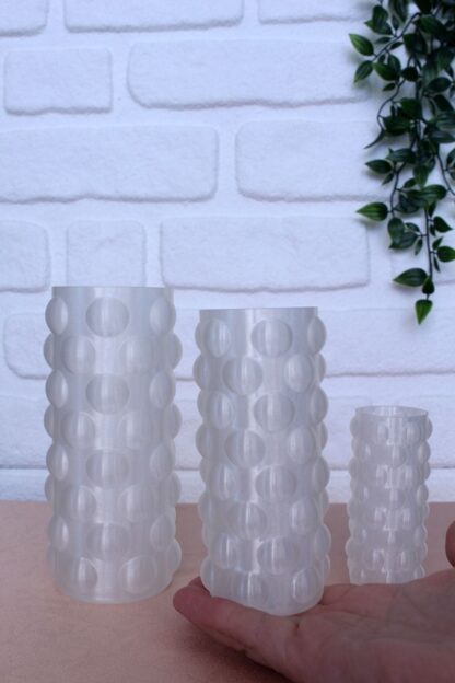 Bubble 3'lü Dekoratif Vazo Yarı Saydam - Görsel 3