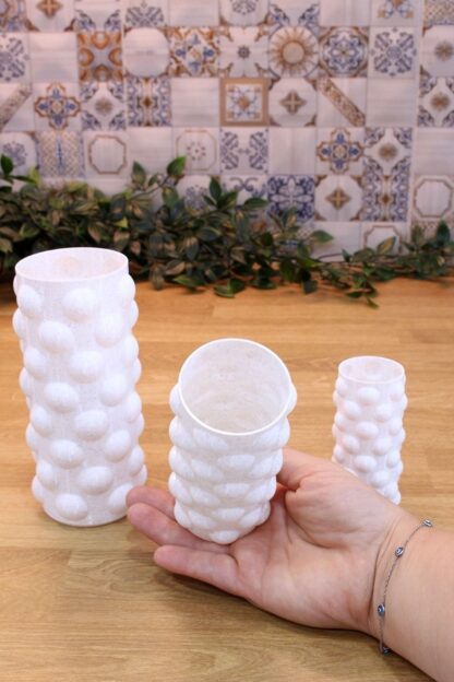 Bubble 3'lü Dekoratif Vazo Granit Görünümlü - Görsel 4