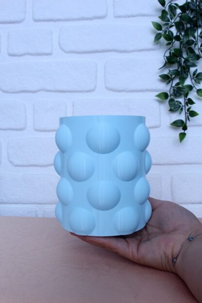 Bubble Dekoratif Vazo Saksı Bebek Mavi - Görsel 4