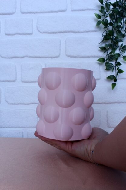 Bubble Dekoratif Vazo Saksı Toz Pembe - Görsel 4