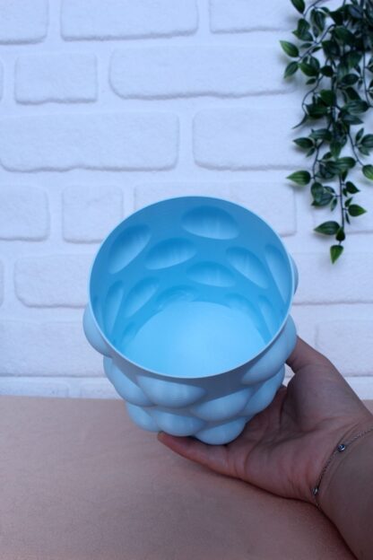 Bubble Dekoratif Vazo Saksı Bebek Mavi - Görsel 5