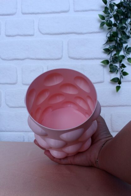 Bubble Dekoratif Vazo Saksı Toz Pembe - Görsel 5